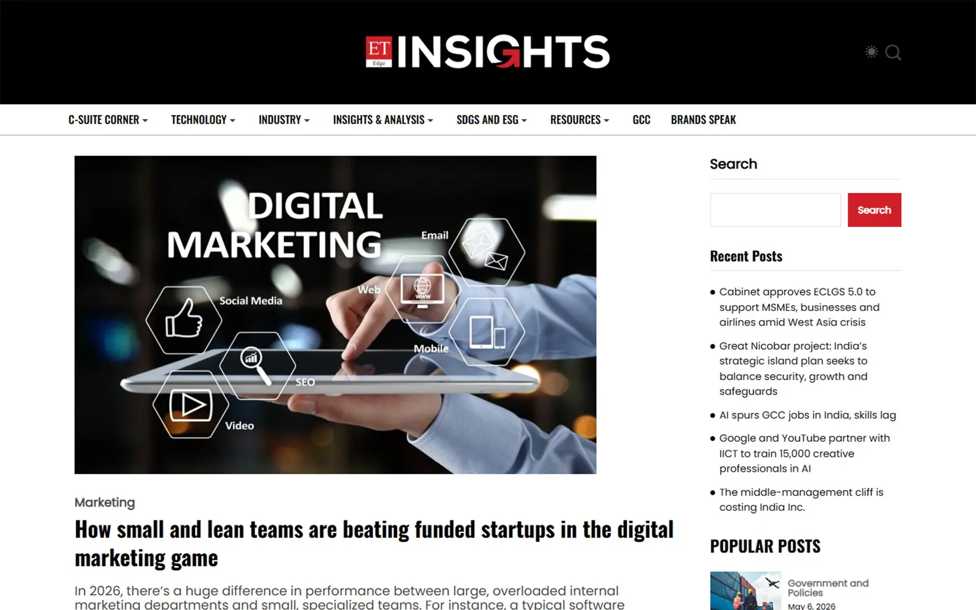 How small and lean teams are beating funded startups in the digital marketing game on ET Edge Insights