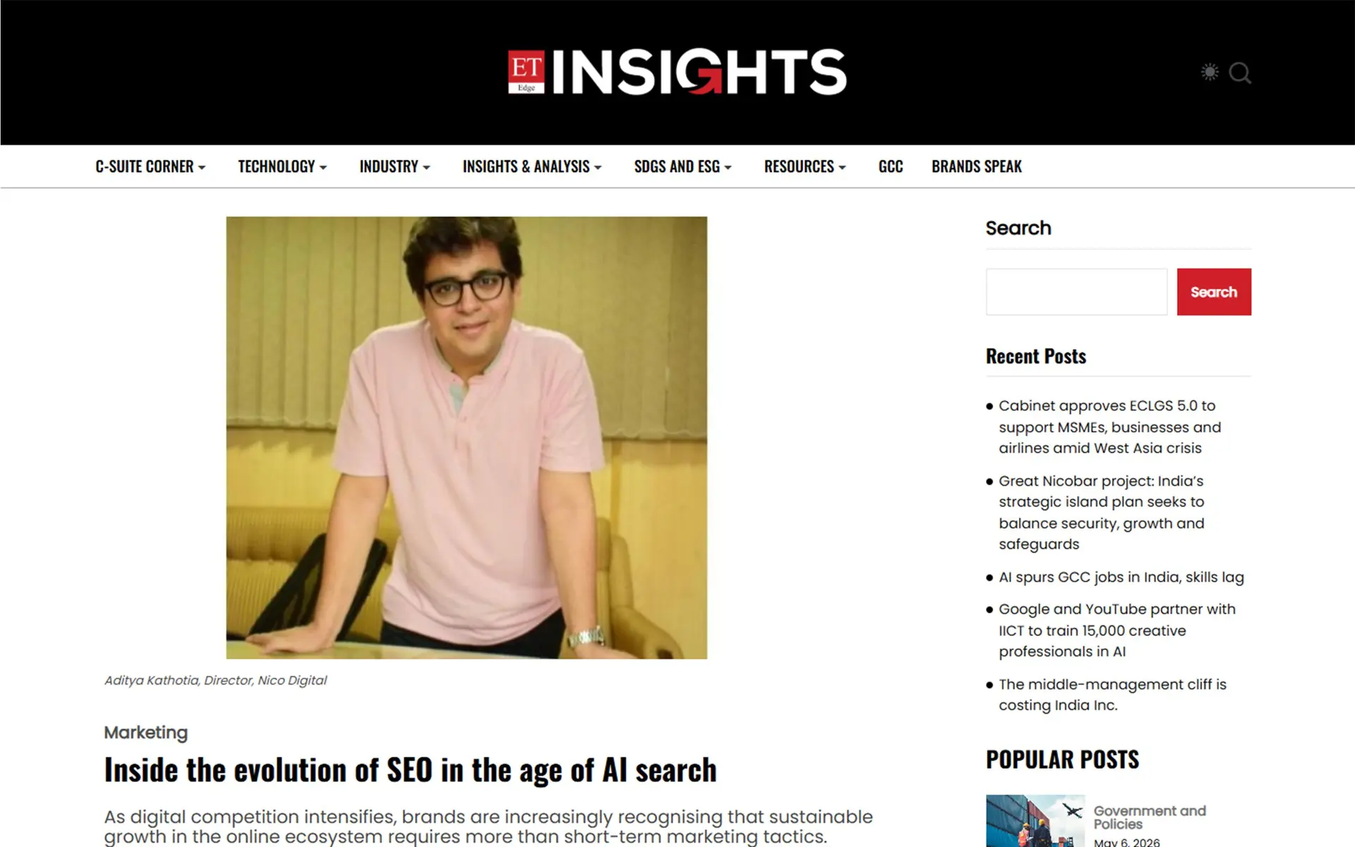 Inside the evolution of SEO in the age of AI search on ET Edge Insights