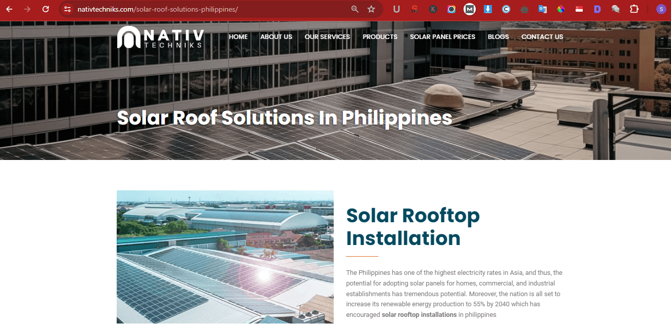 Solar Roof Solutions in the Philippines