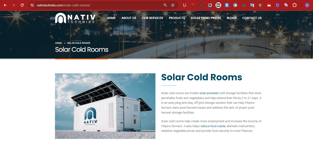 Solar Cold Rooms Philippines