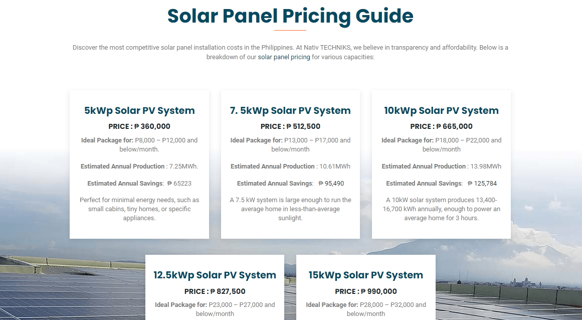 Solar Panel Pricing Guide Philippines