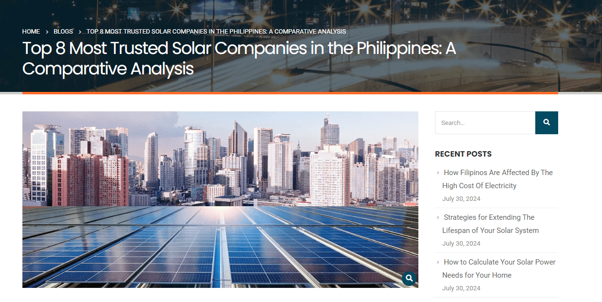 Top 8 Most Trusted Solar Panel Companies in the Philippines