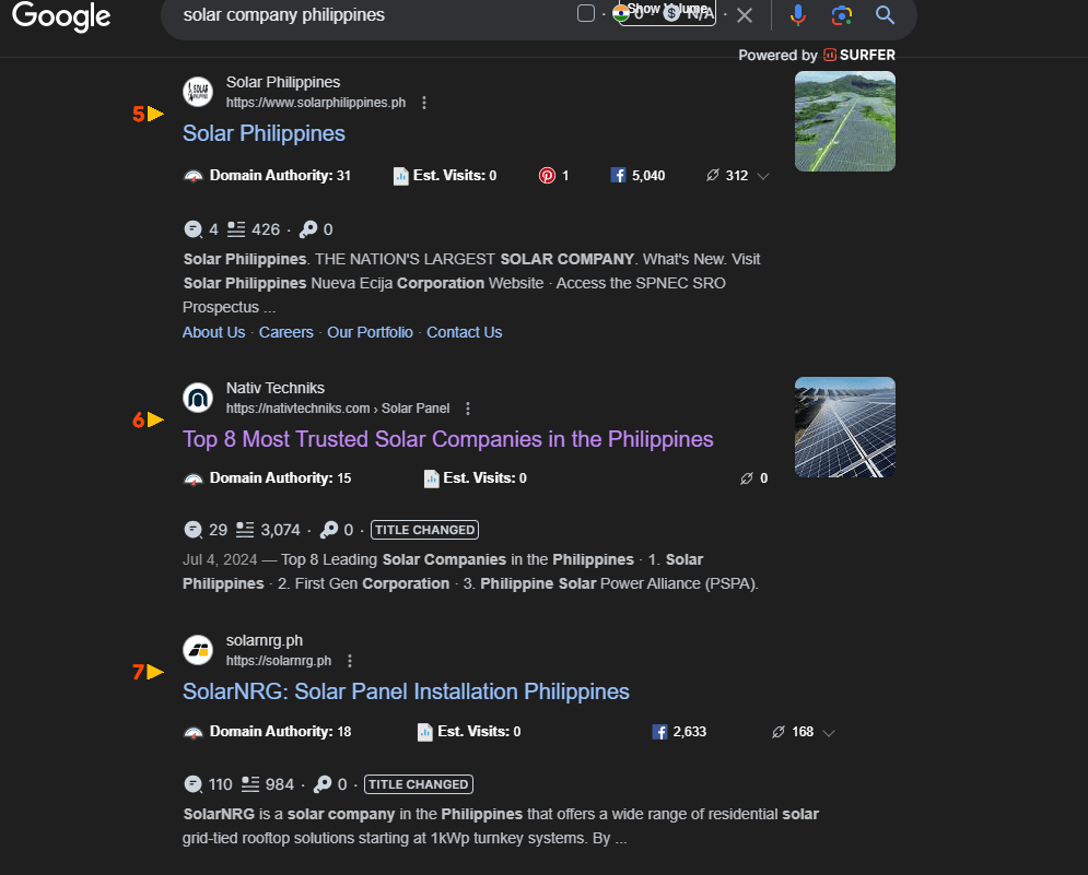 Solar Company Philippines ranking