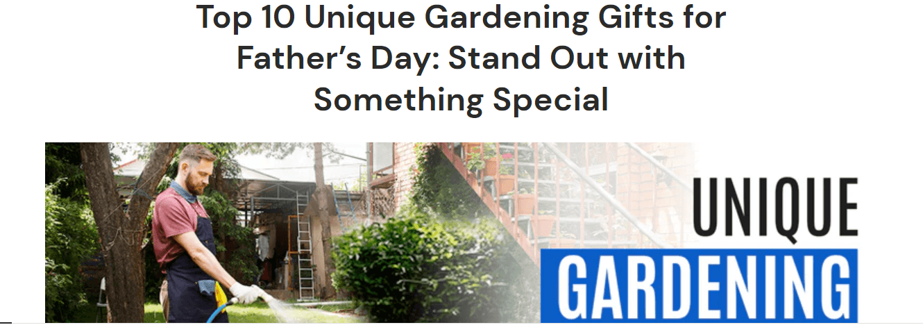 Father's Day gardening gifts blog