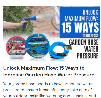 Increase Garden Hose Water Pressure