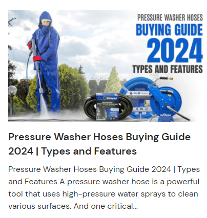Pressure Washer Hoses Buying Guide 2024