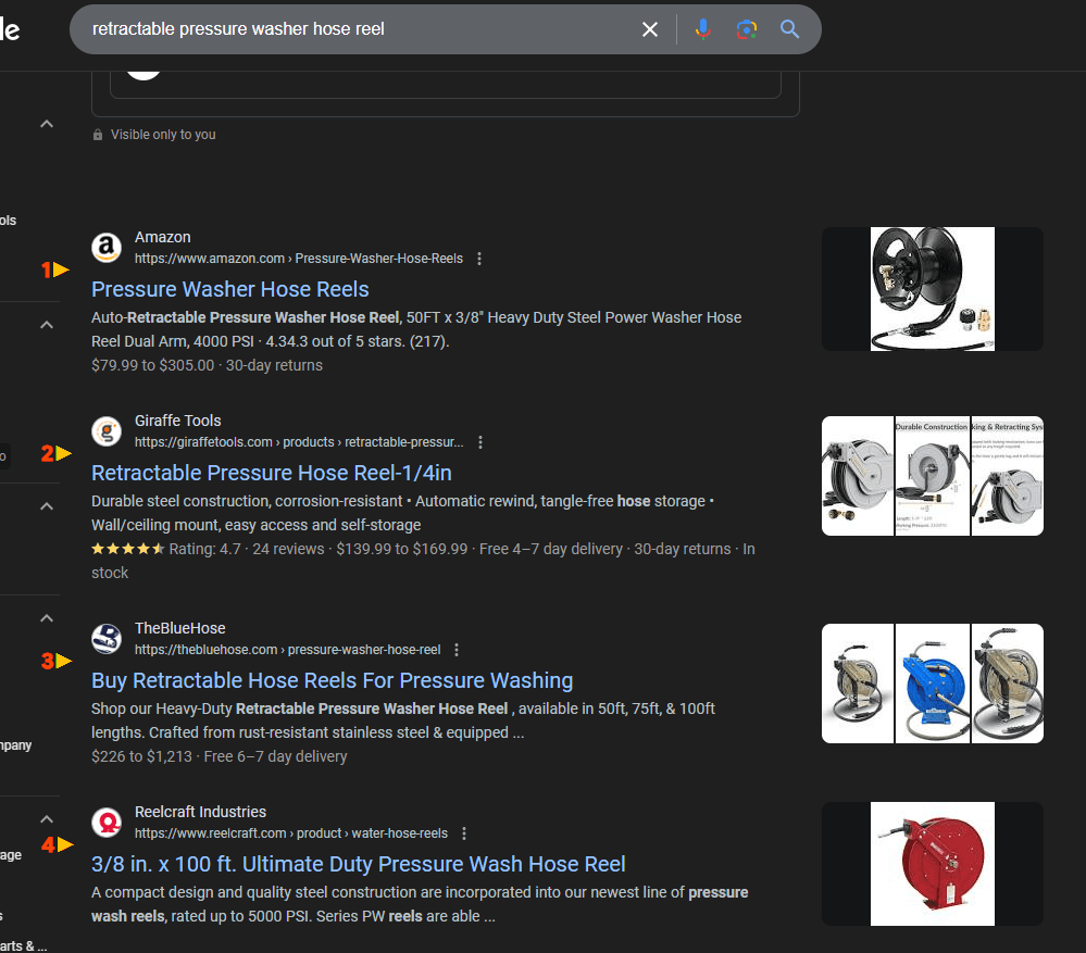 Commercial keyword ranking 2