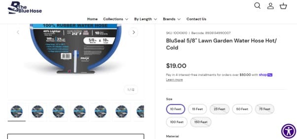 Sparse product titles on the website