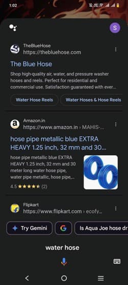 Google image search ranking for garden hose