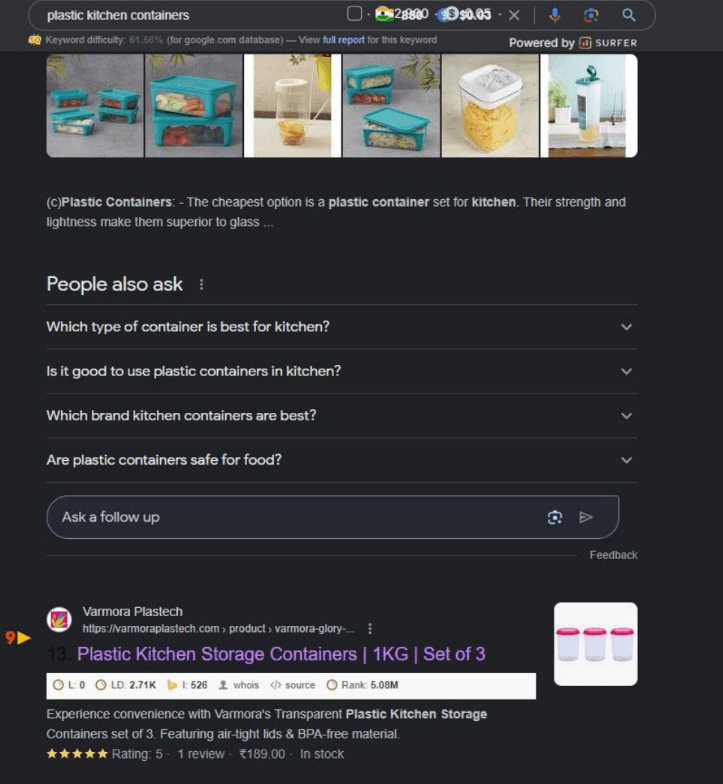 plastic kitchen containers