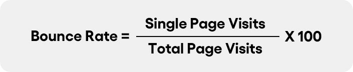Bounce rate formula