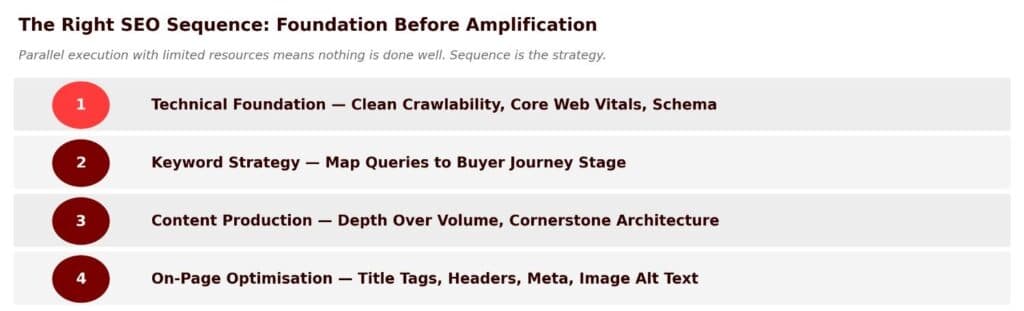 SEO sequencing infographic