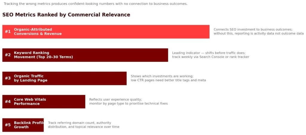 SEO metrics infographic