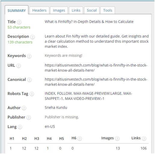 Meta Title & Description Filled