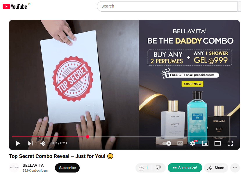 Bella Vita YouTube video content examples