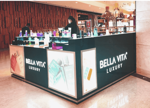 Bella Vita kiosk product showcase