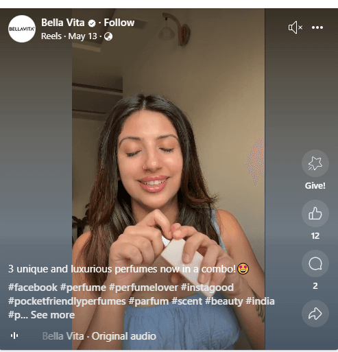 Bella Vita micro-influencer partnership example