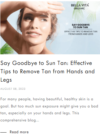 Bella Vita educational blog content example 2