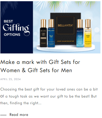 Bella Vita product lifestyle photography