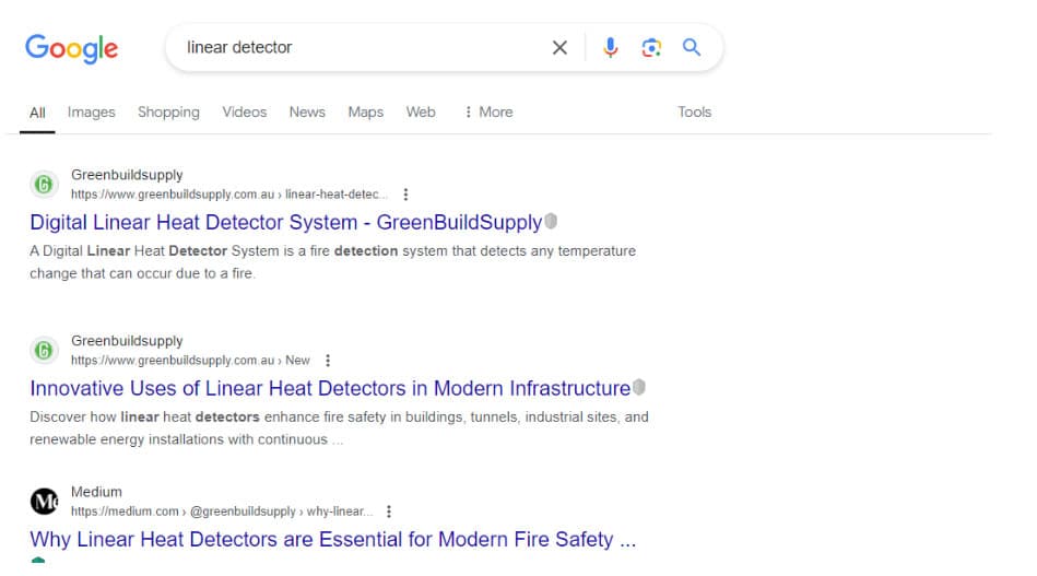 Linear Detector ranking