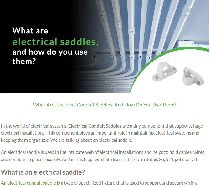 Electrical saddles blog