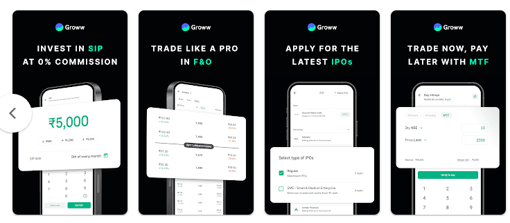 Groww app store visual optimization screenshots | Nico Digital