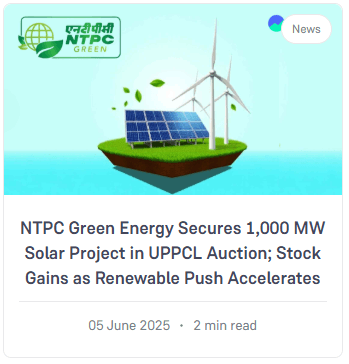 Groww news content: NTPC solar project | Nico Digital