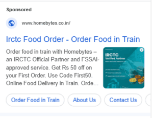 Homebytes ad copy for vegetarian meals