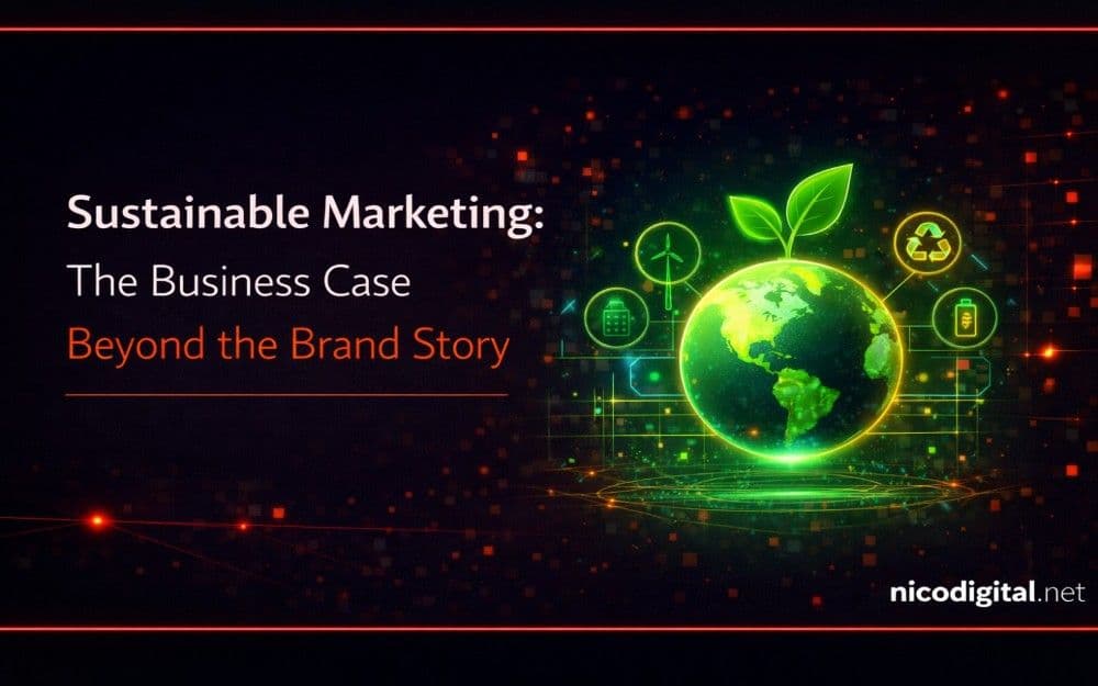 Sustainable marketing concept visualization