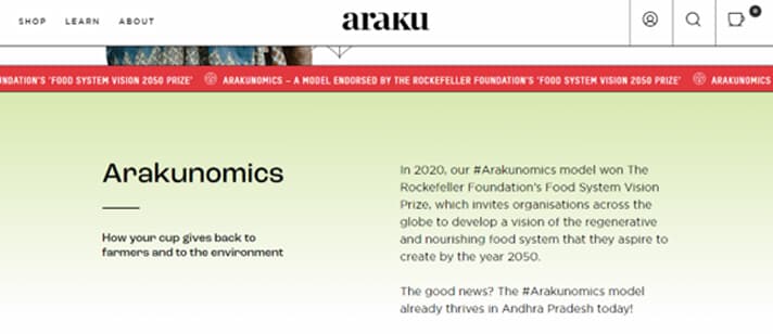 Supply chain transparency example