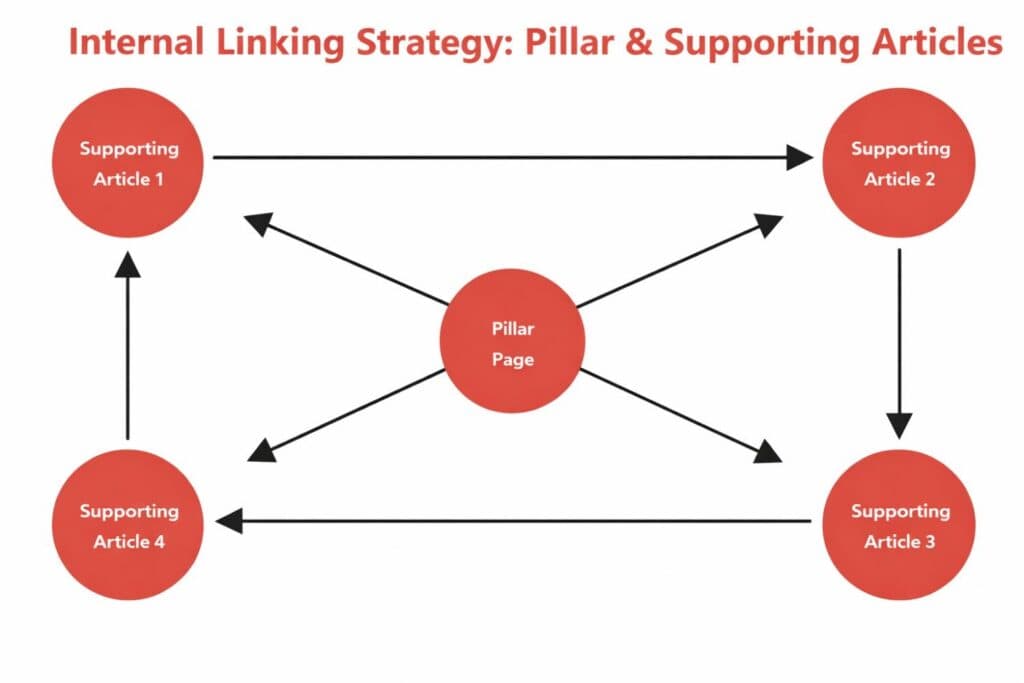 Internal linking architecture diagram