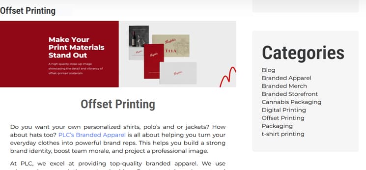 Unoptimized product page example