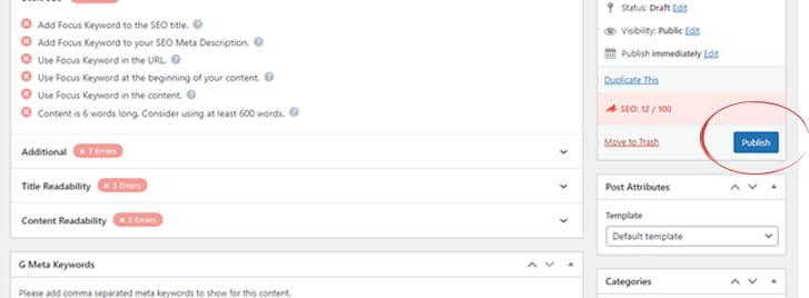 On-page optimization visualization