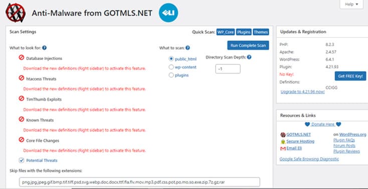 WordPress security considerations